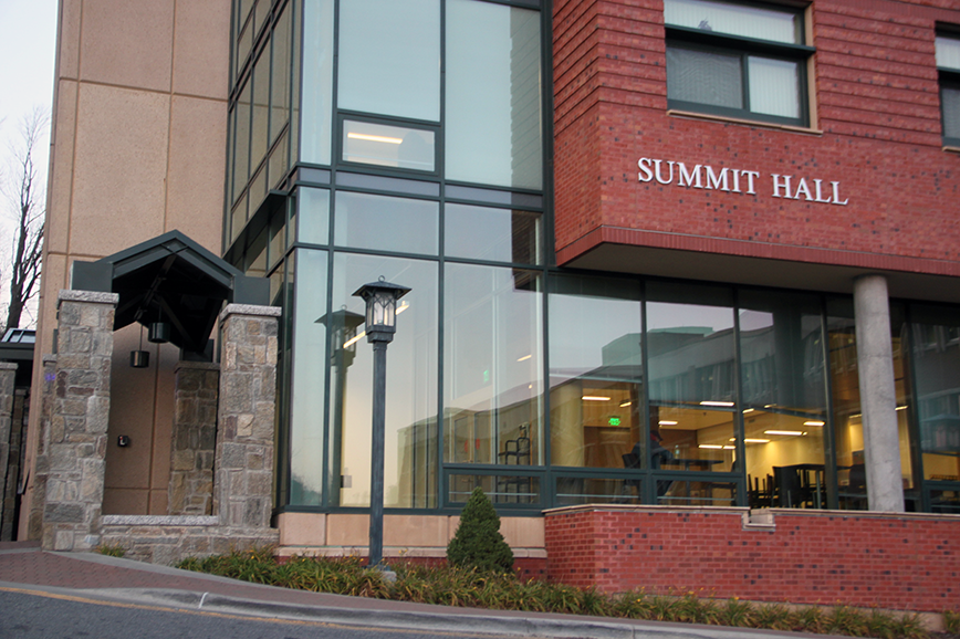 Summit Hall main entrance - large size