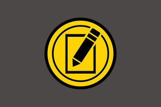 Pencil and application form icon representing housing applications, registration, forms, and enrollment processes.